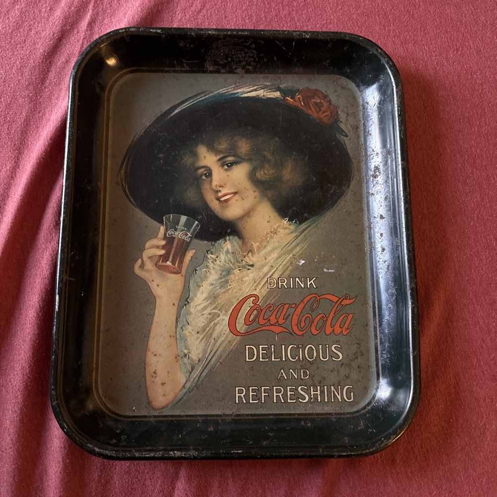 1973 COCA COLA 1912 VINTAGE Antique SERVING Coke TRAY Hamilton King Girl